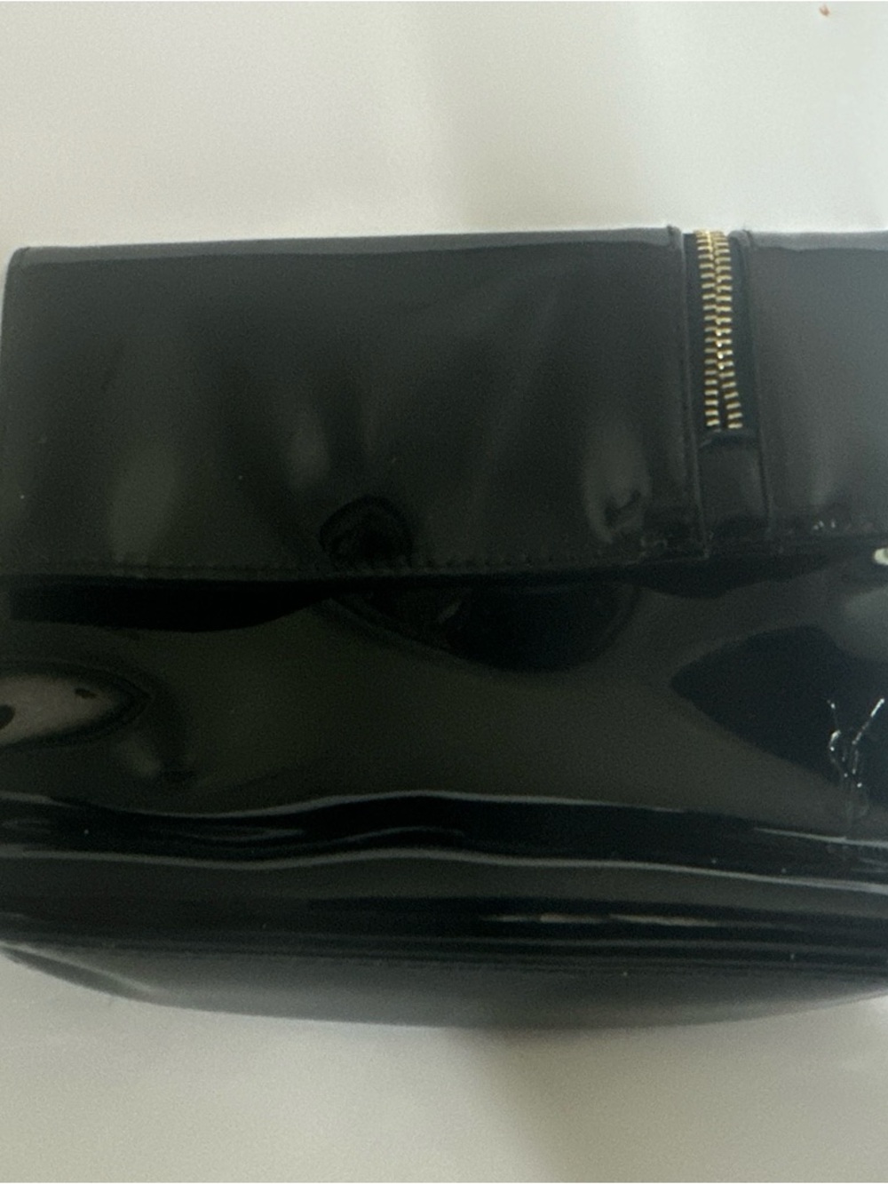 Classic Black Patent Clutch Bag - Unbranded